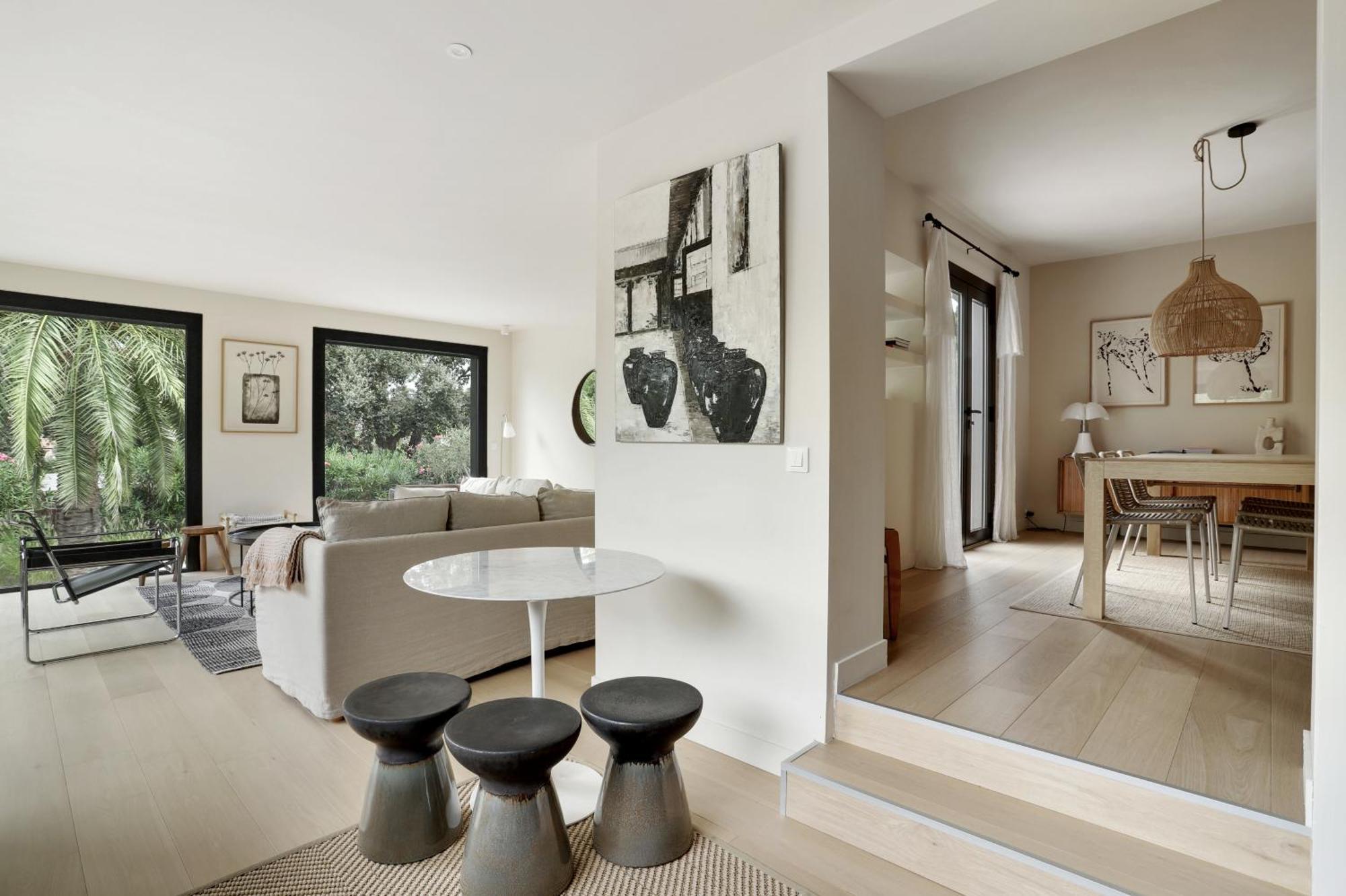 Villa La Temana, rénovée, piscine privée chauffée, grand jardin, plages et commerces à pied, à Cavalaire, près de Saint-Tropez Esterno foto